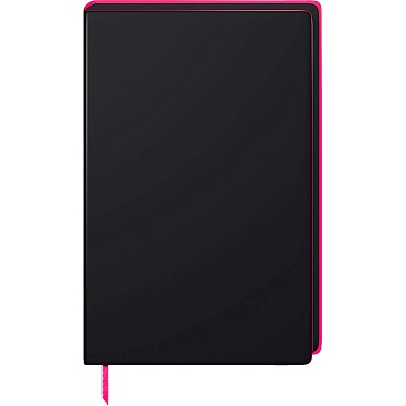 Блокнот Brunnen Premium Neon, точка, 90 гр/м2, 12.5 x 19.5 см, 96 листов, розовая окантовка, черный Черный - 3